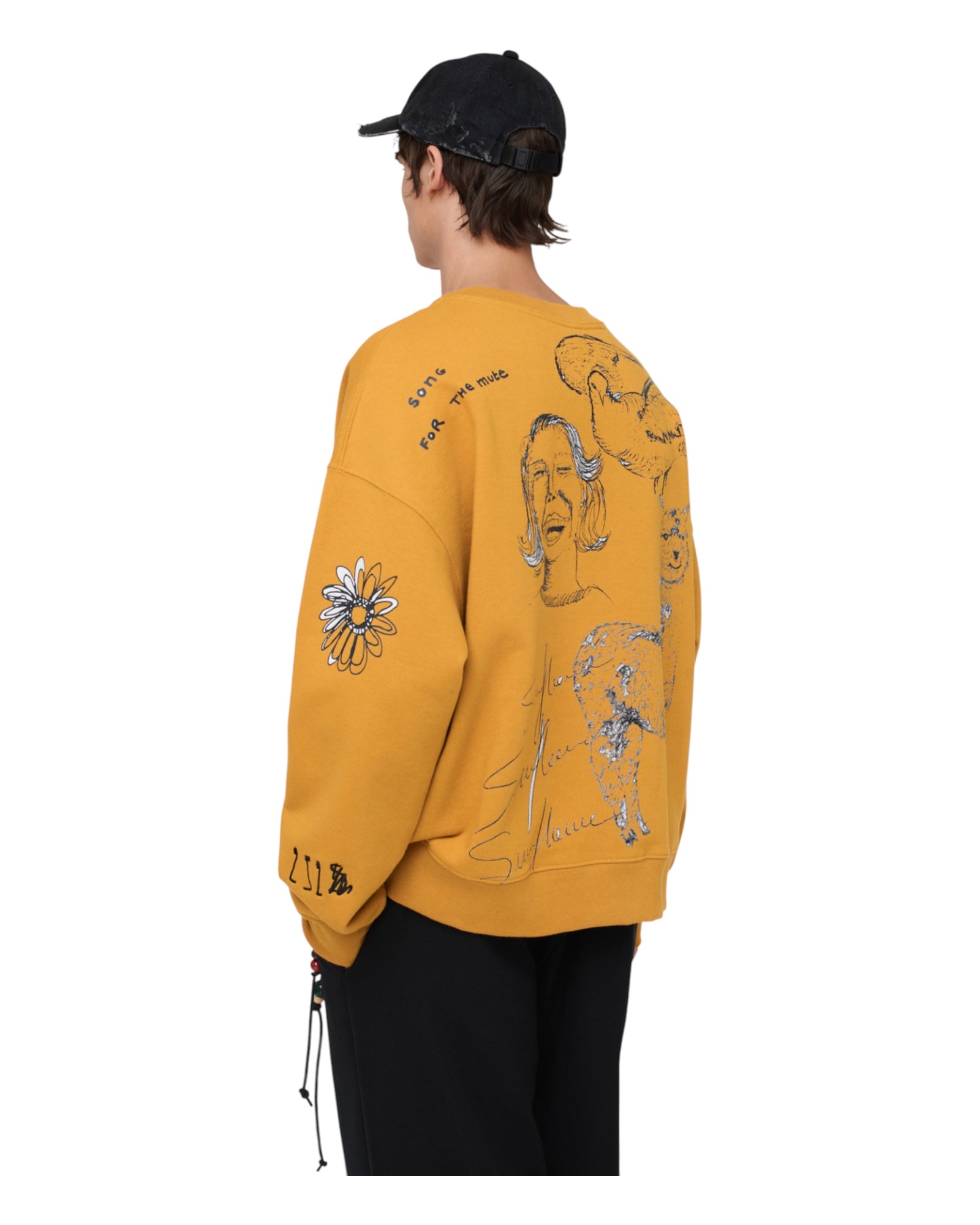 Song for the mute Sketchbook Relaxed Pullover Yellow