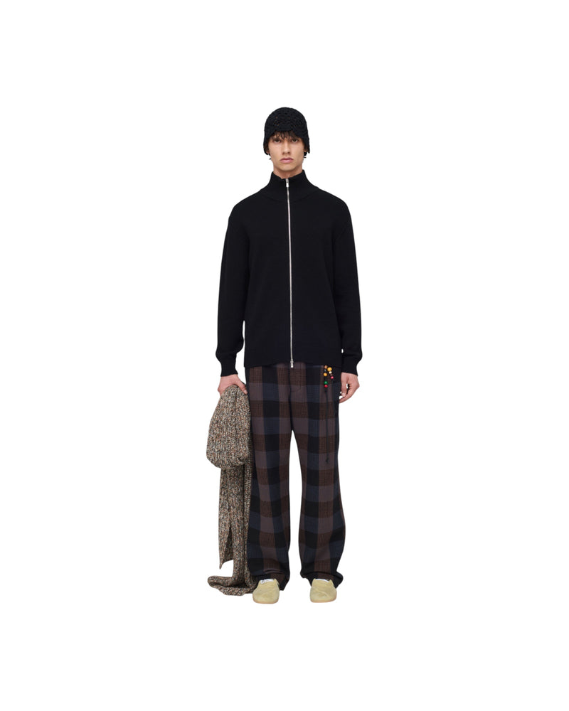 Song for the mute Zip Up Funnel Cardigan Black