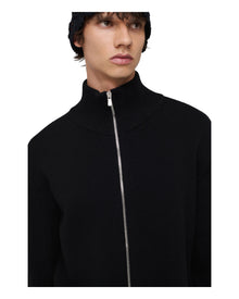Song for the mute Zip Up Funnel Cardigan Black