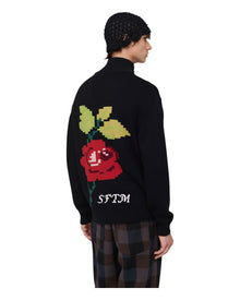 Song for the mute Zip Up Funnel Cardigan Black