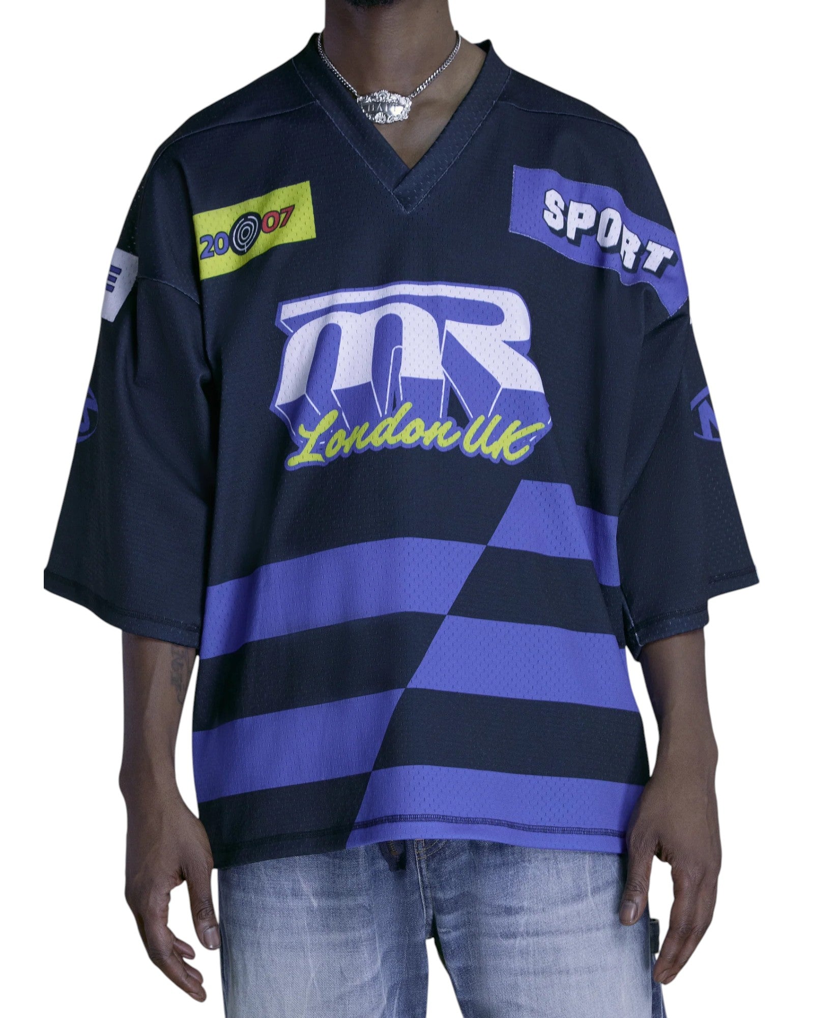 Martine Rose Oversized Football Top Black