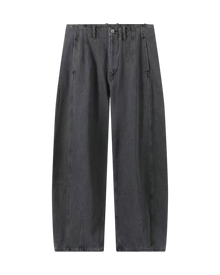 DRIFTA "Crescent Cut" Vintage Washed Curved Jeans Black