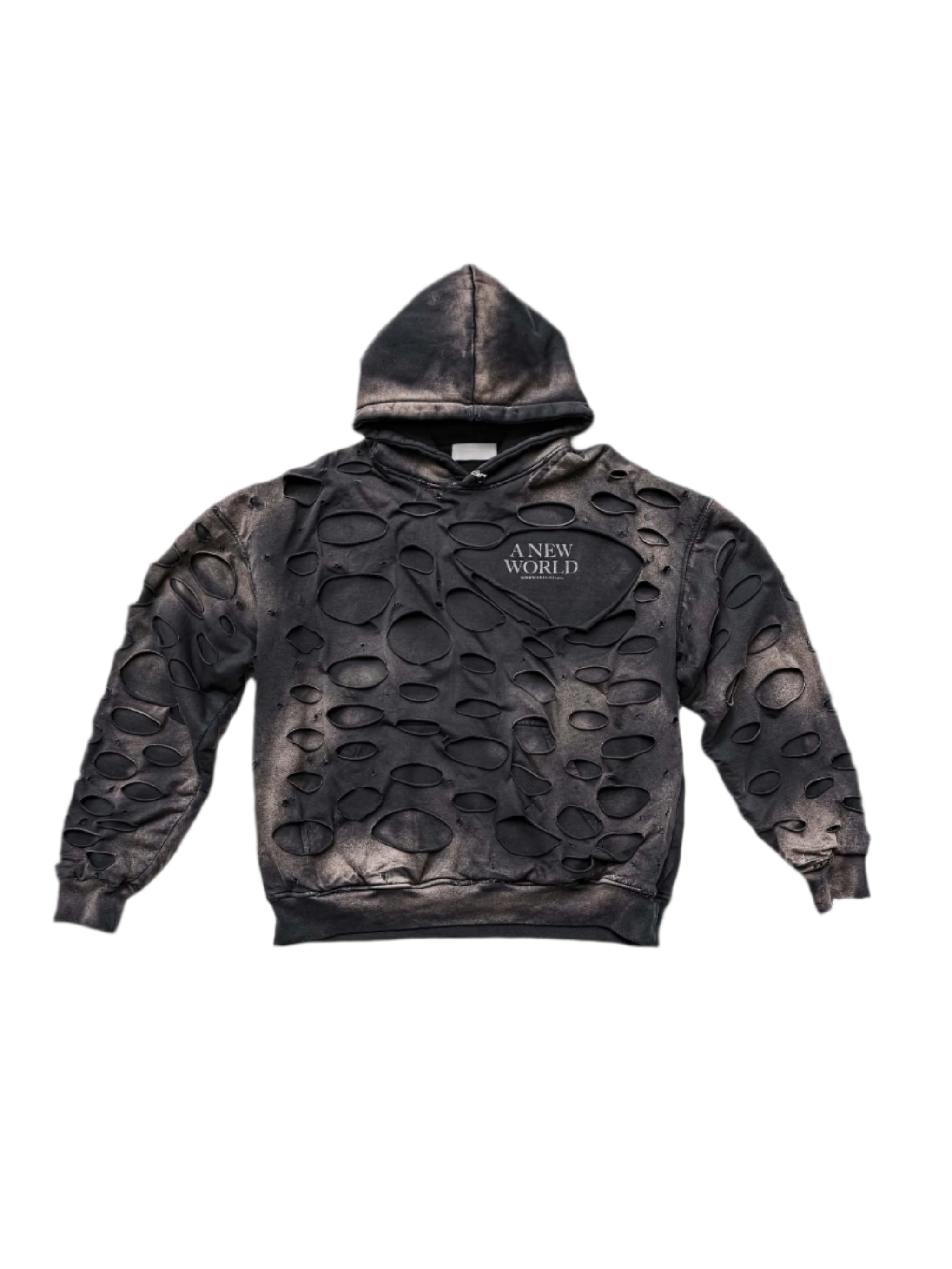 トップス ALEXANDER DIGENOVA A NEW WORLD HOODIE 2 ALEXANDER DIGENOVA Black 'A New World' Hoodie Alexander Digenova