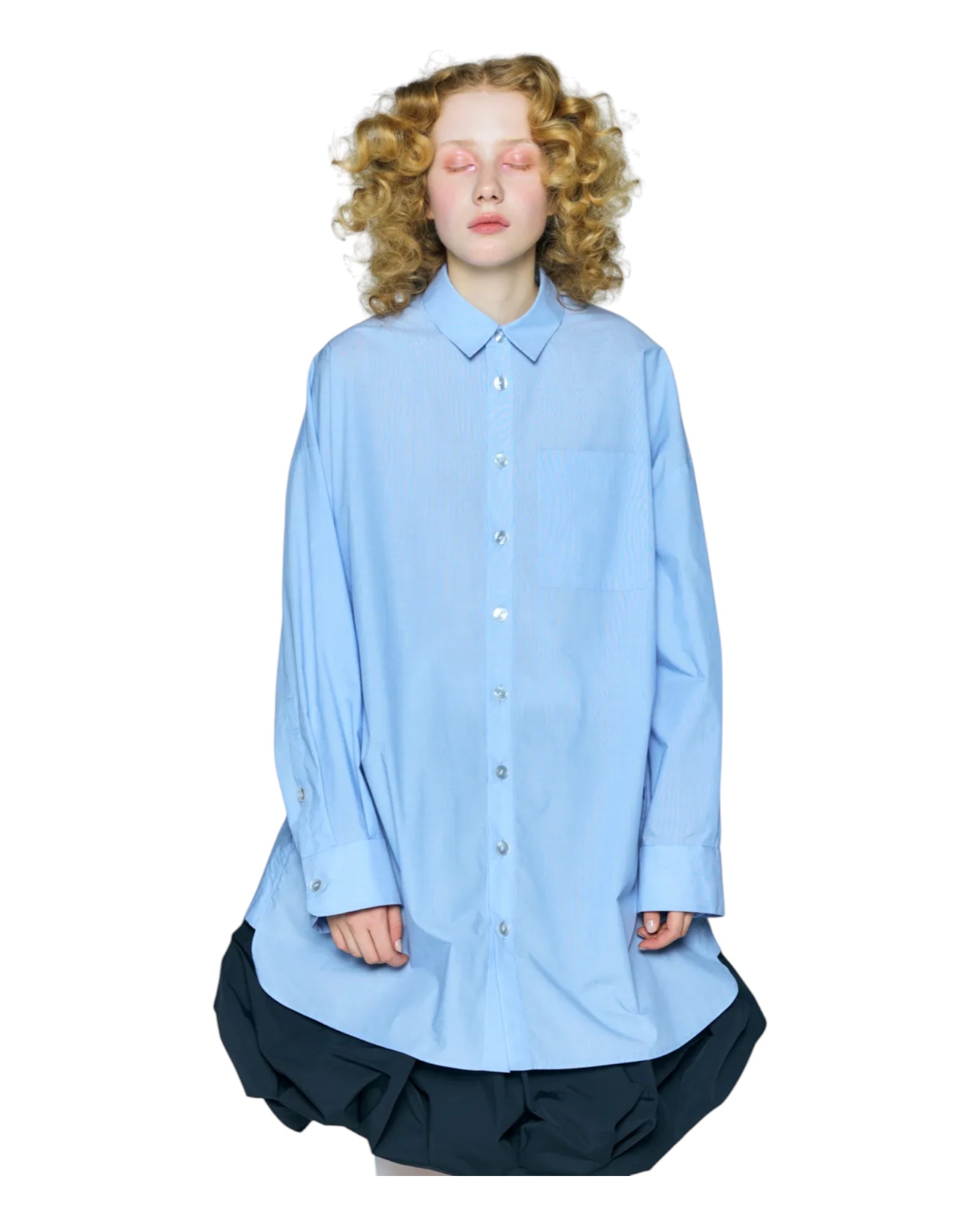 Enfold Tucked BIG Shirt Light Blue