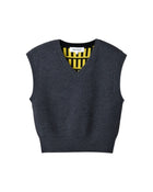 Enfold Knit VEST Charcoal Gray