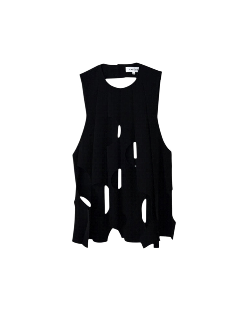Enfold Tone Hole Vest Black
