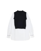 Enfold Layered Knit Pullover White