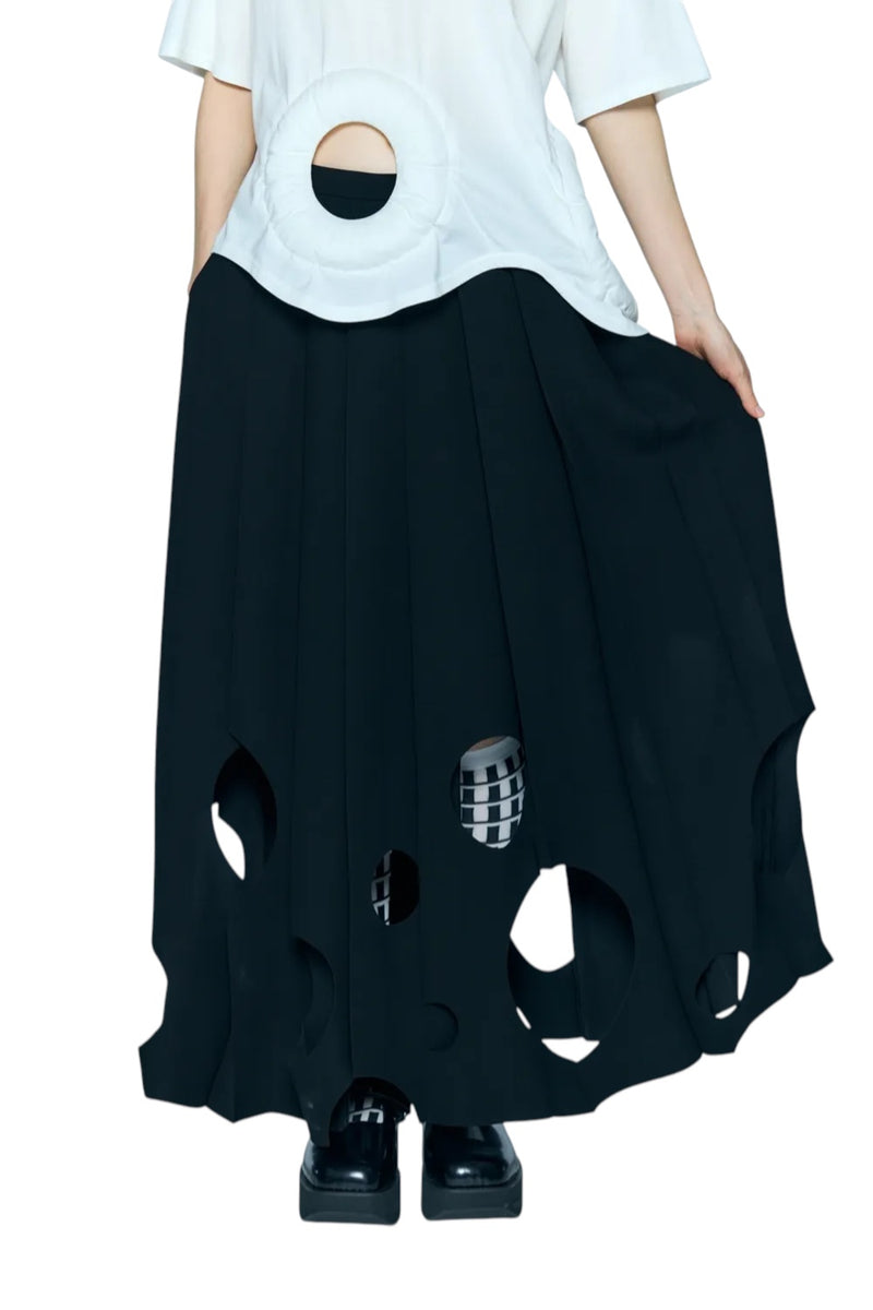 Enfold Tone Hole Skirt Black