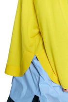 Enfold Circle Knit Pullover Yellow