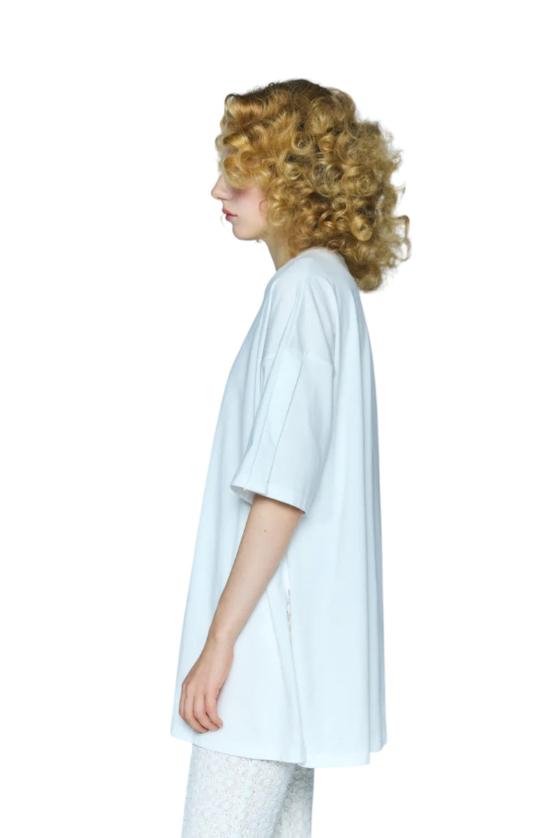 Enfold Slit Sleeve T-shirt White