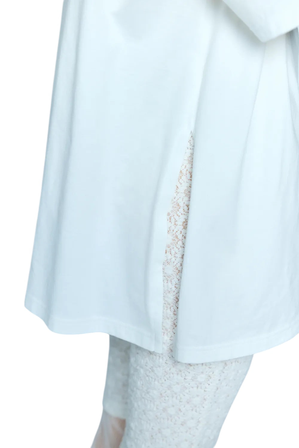 Enfold Slit Sleeve T-shirt White