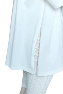 Enfold Slit Sleeve T-shirt White