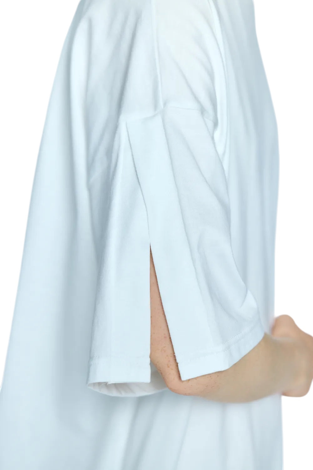 Enfold Slit Sleeve T-shirt White