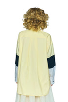 Enfold Combination Knit Shirt Light Yellow