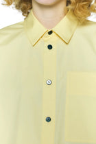 Enfold Combination Knit Shirt Light Yellow