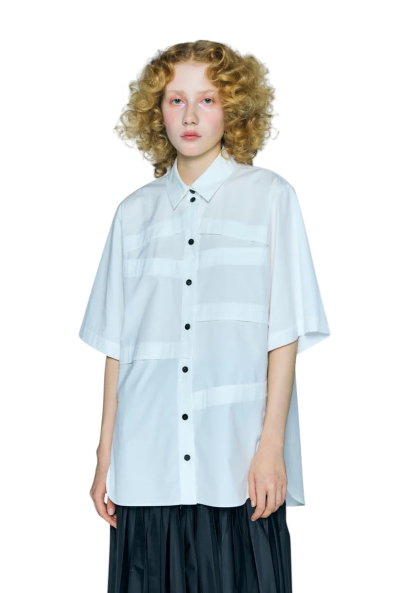 Enfold White Step Shirt White