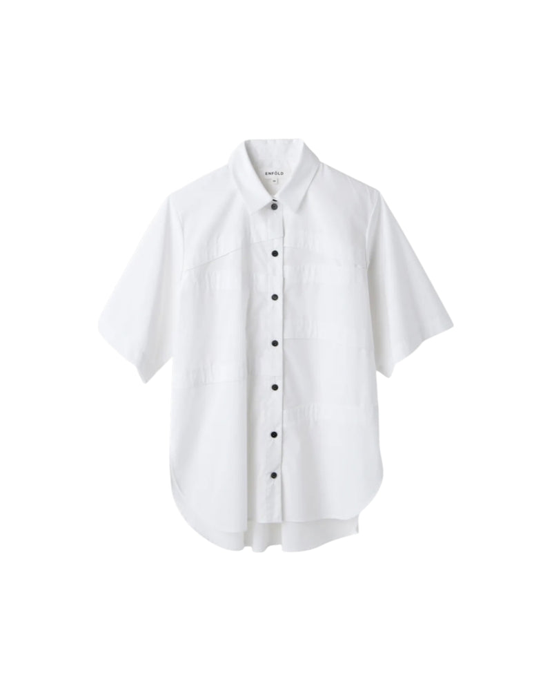 Enfold White Step Shirt White
