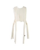 Enfold Pleated Vest Off White