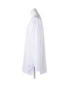 Enfold Slit Long Sleeves T-Shirt White
