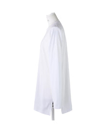 Enfold Slit Long Sleeves T-Shirt White