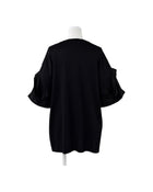Enfold Flower Sleeves T-Shirt Black