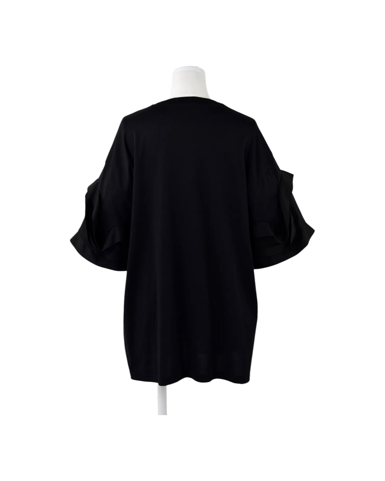 Enfold Flower Sleeves T-Shirt Black
