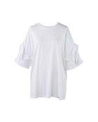Enfold Flower Sleeves T-Shirt White