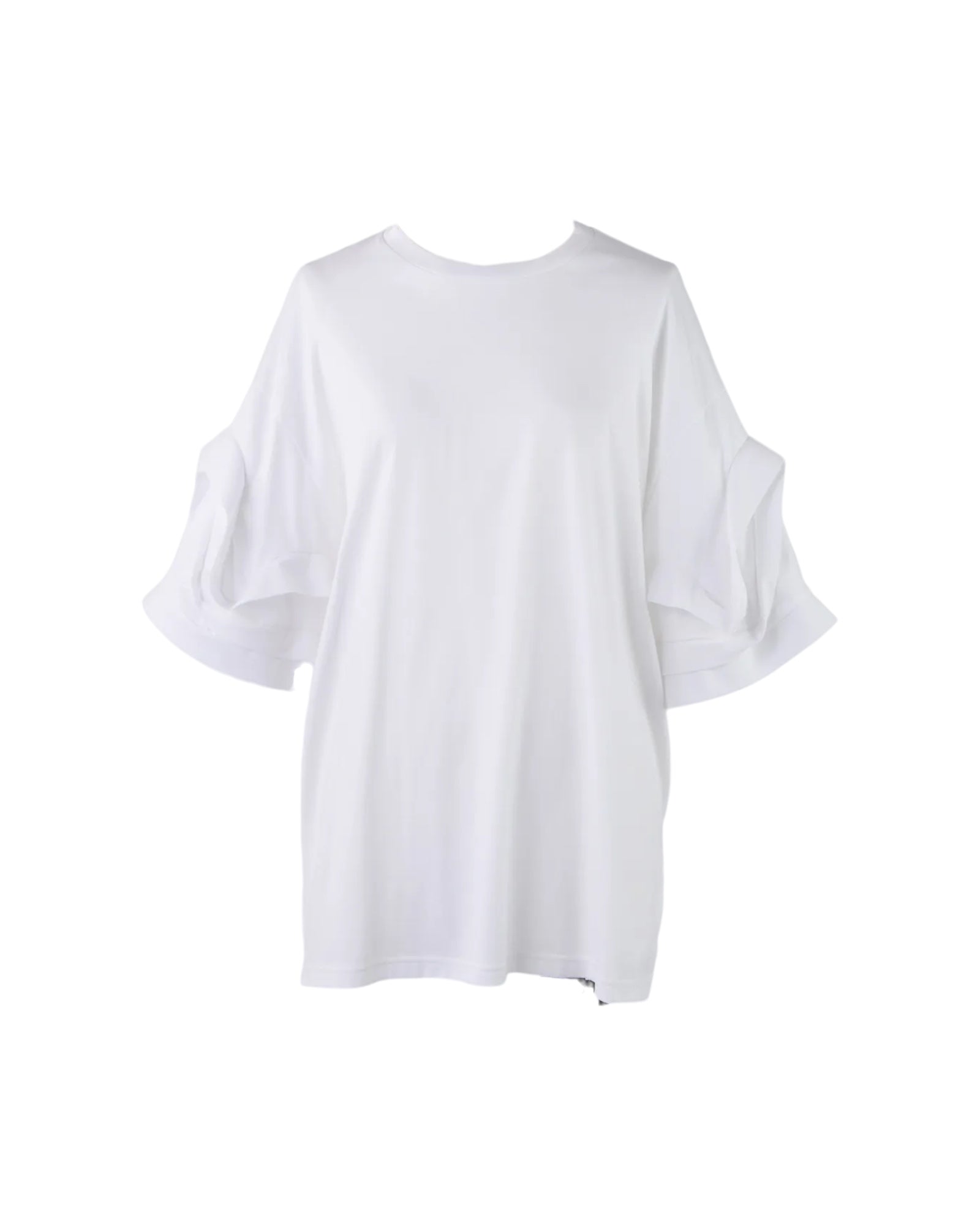 Enfold Flower Sleeves T-Shirt White