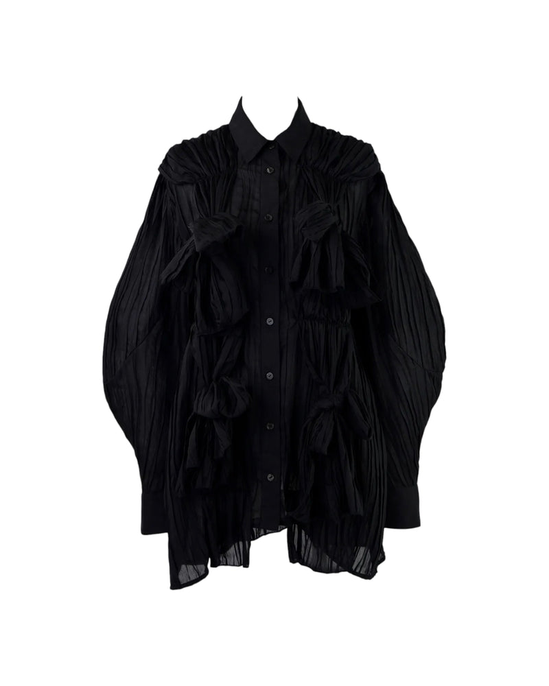 Enfold Gathered Shirt Black