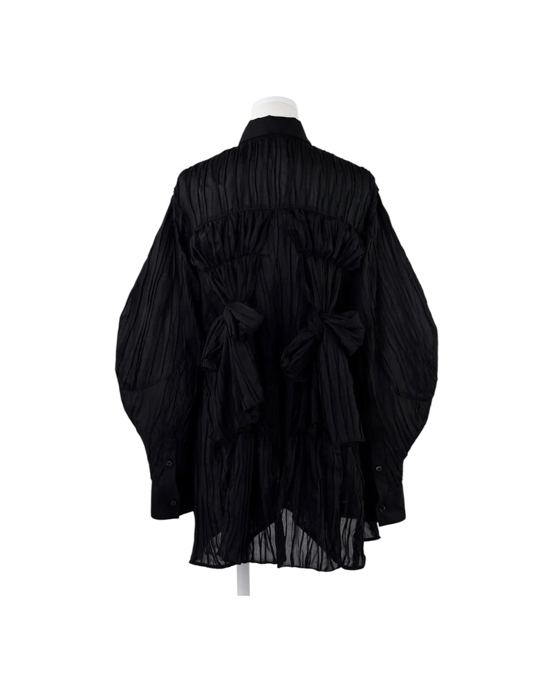 Enfold Gathered Shirt Black