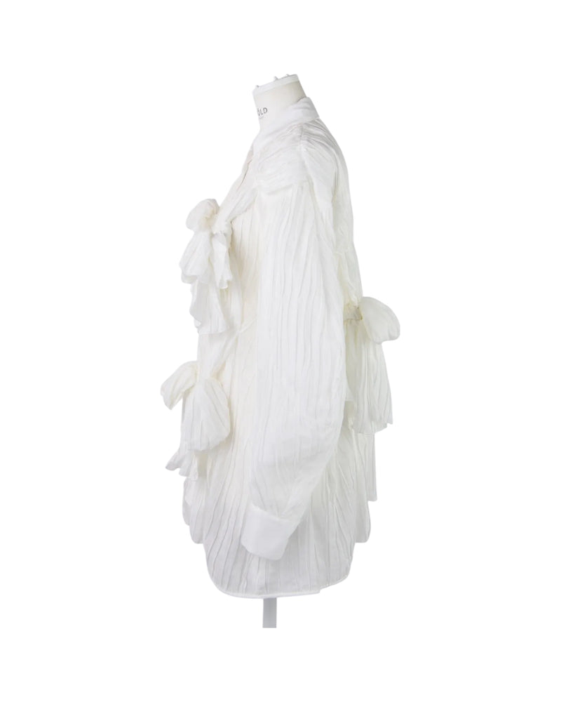 Enfold Gathered Shirt White