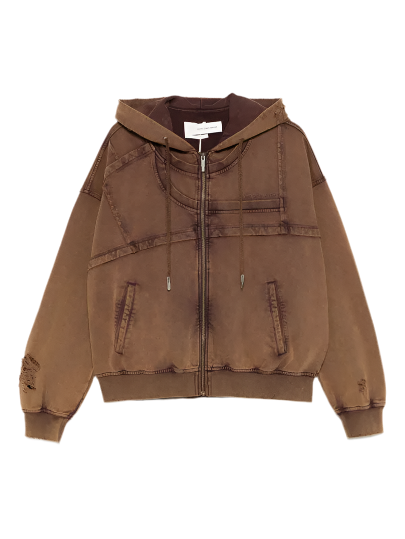 FengChenWang Sandwashed Ripped Jersey Hoodie