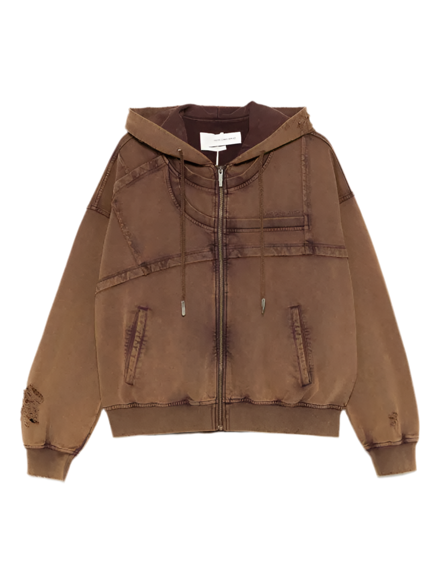 FengChenWang Sandwashed Ripped Jersey Hoodie