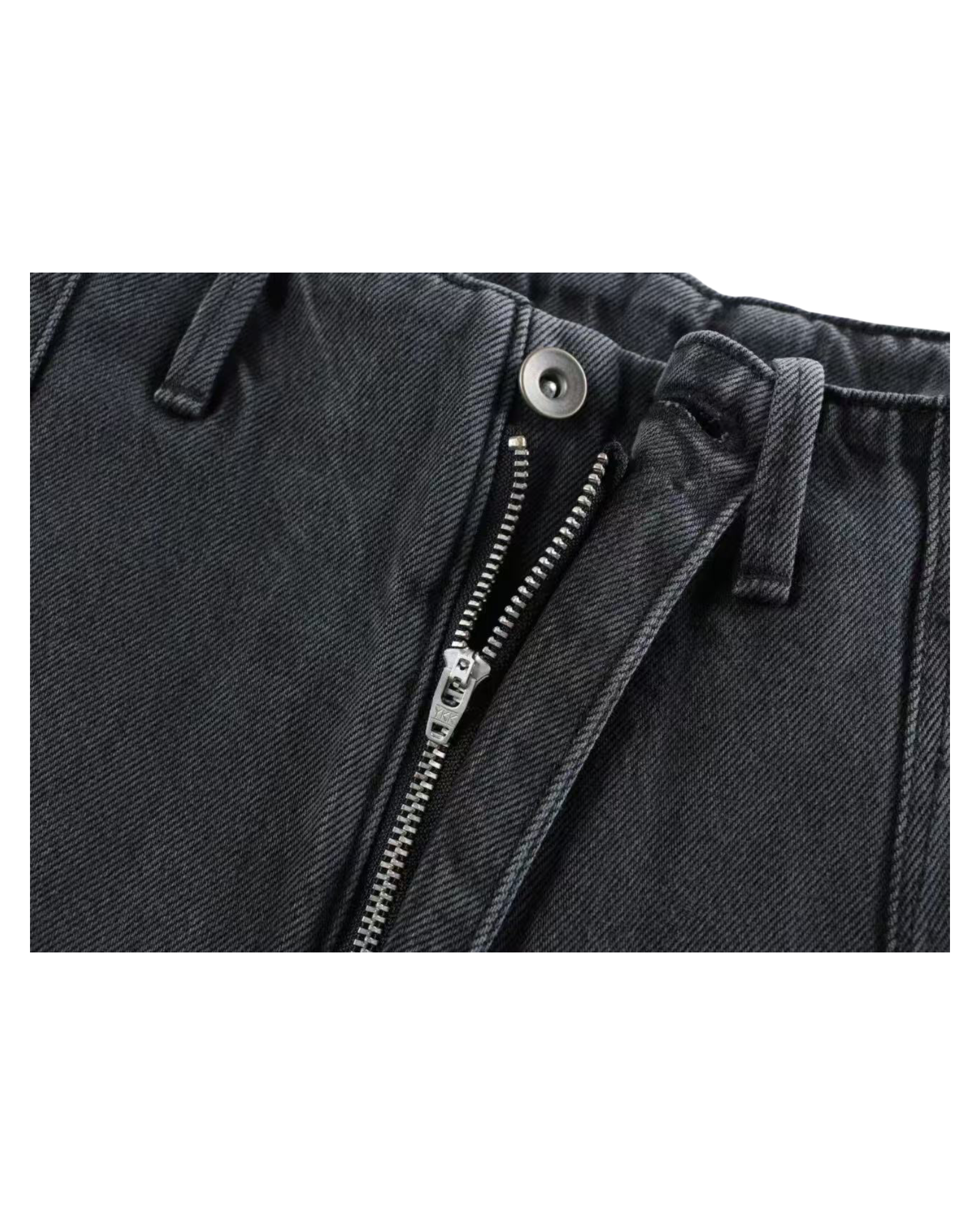 DRIFTA "Crescent Cut" Vintage Washed Curved Jeans Black
