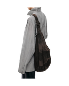 Jiyong Kim Sun-Bleached Draped Shoulder Bag Black