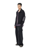 Jiyong Kim Sun-Bleached Double Front Jacket Black