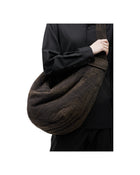 Jiyong Kim Sun-Bleached Draped Shoulder Bag Black