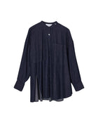 Nagonstans Denim Asymmetrical Round Shirt Space