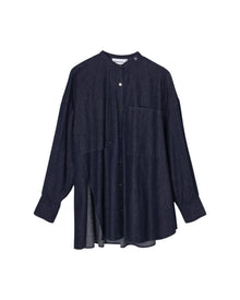 Nagonstans Denim Asymmetrical Round Shirt Space