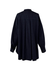 Nagonstans Denim Asymmetrical Round Shirt Space