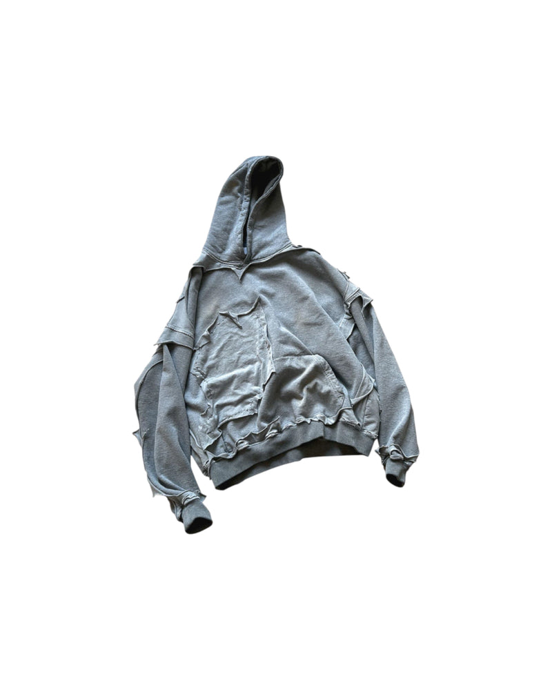 Alexander Digenova Cut Out Hoodie Grey