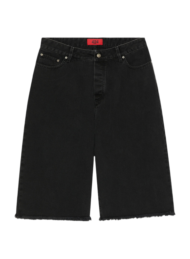 424 Big Daddy Denim Shorts Black
