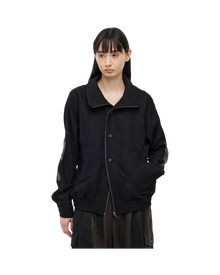 Jiyong Kim Asymmetric Zip-Up Hoodie Black