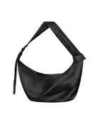 Jiyong Kim Draped Leather Shoulder Bag Black