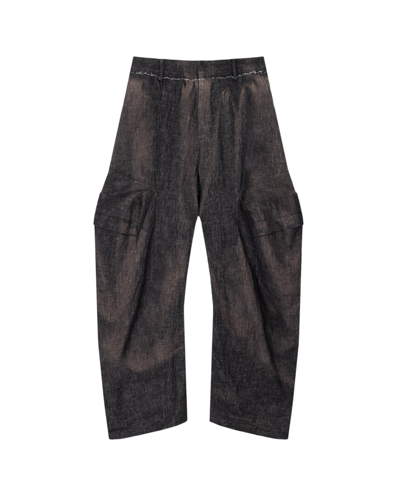Jiyong Kim  Sun-Bleached 3D-Pocket Trousers Black