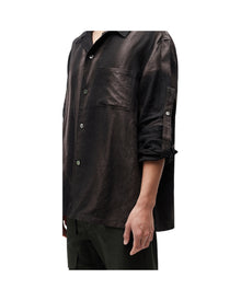 Jiyong Kim Sun-Bleached Strap Shirt Black