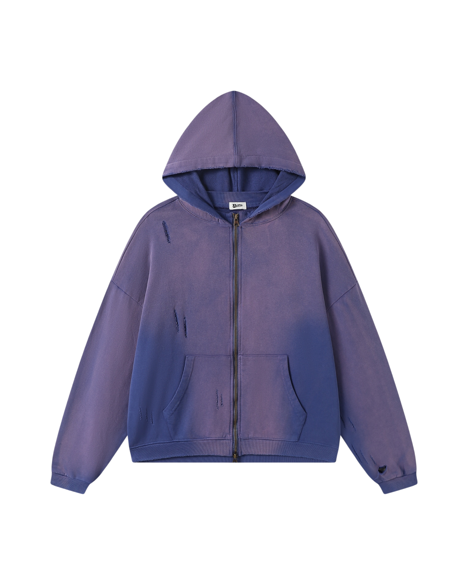 DRIFTA Mystic Garment-Washed Zip Hoodie Purple