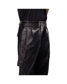 Jiyong Kim Sun-Bleached Pleated Trousers Black