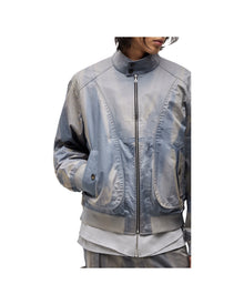 Jiyong Kim Sun-Bleached High Neck Blouson Blue