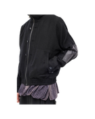 Jiyong Kim Sun-Bleached Double Front Jacket Black
